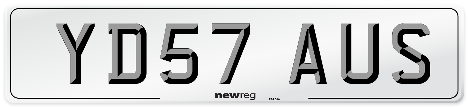 YD57 AUS Number Plate from New Reg